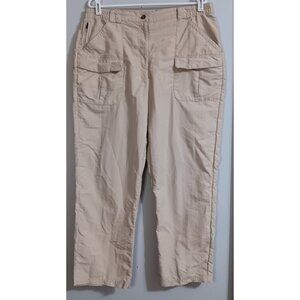 L.L. Bean Large Regular Tan Supplex Utility Work Casual Outdoor Stretch Pants